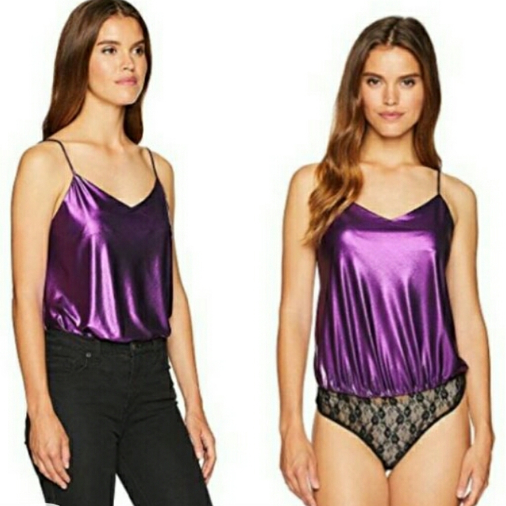 Free people foil babe new bodysuit purple